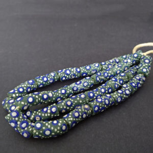 African-Beads-Ghana-Krobo-Recycled-Glass-Tubes-17-to-22mm-Green