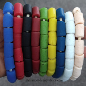 African-Beads-Krobo-Ghana-Recycled-Glass-15-mm-tubes African-Beads-Krobo-Ghana-Recycled-Glass-15-mm-tubes