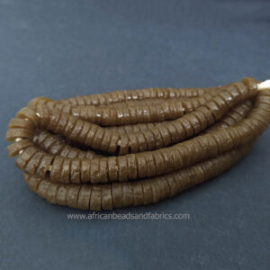 African-Beads-Krobo-Ghana-Recycled-Glass-Discs-10-to-11mm-mud-brown African-Beads-Krobo-Ghana-Recycled-Glass-Discs-10-to-11mm-mud-brown