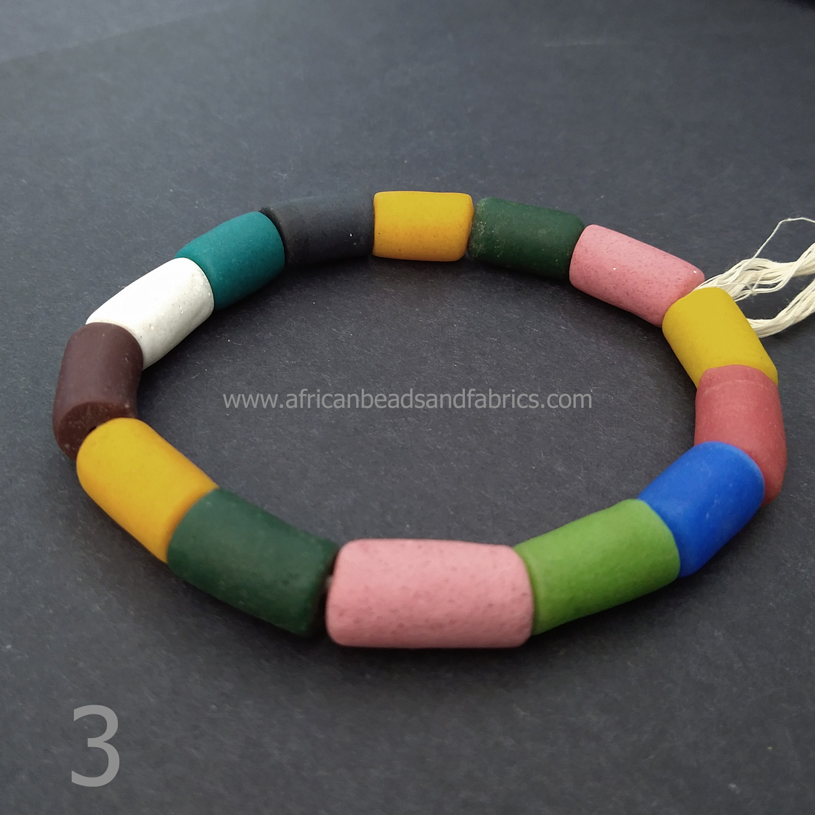 African-Beads-Krobo-Ghana-Recycled-Glass-Tubes-20-to-23mm-multicloured-strand-3