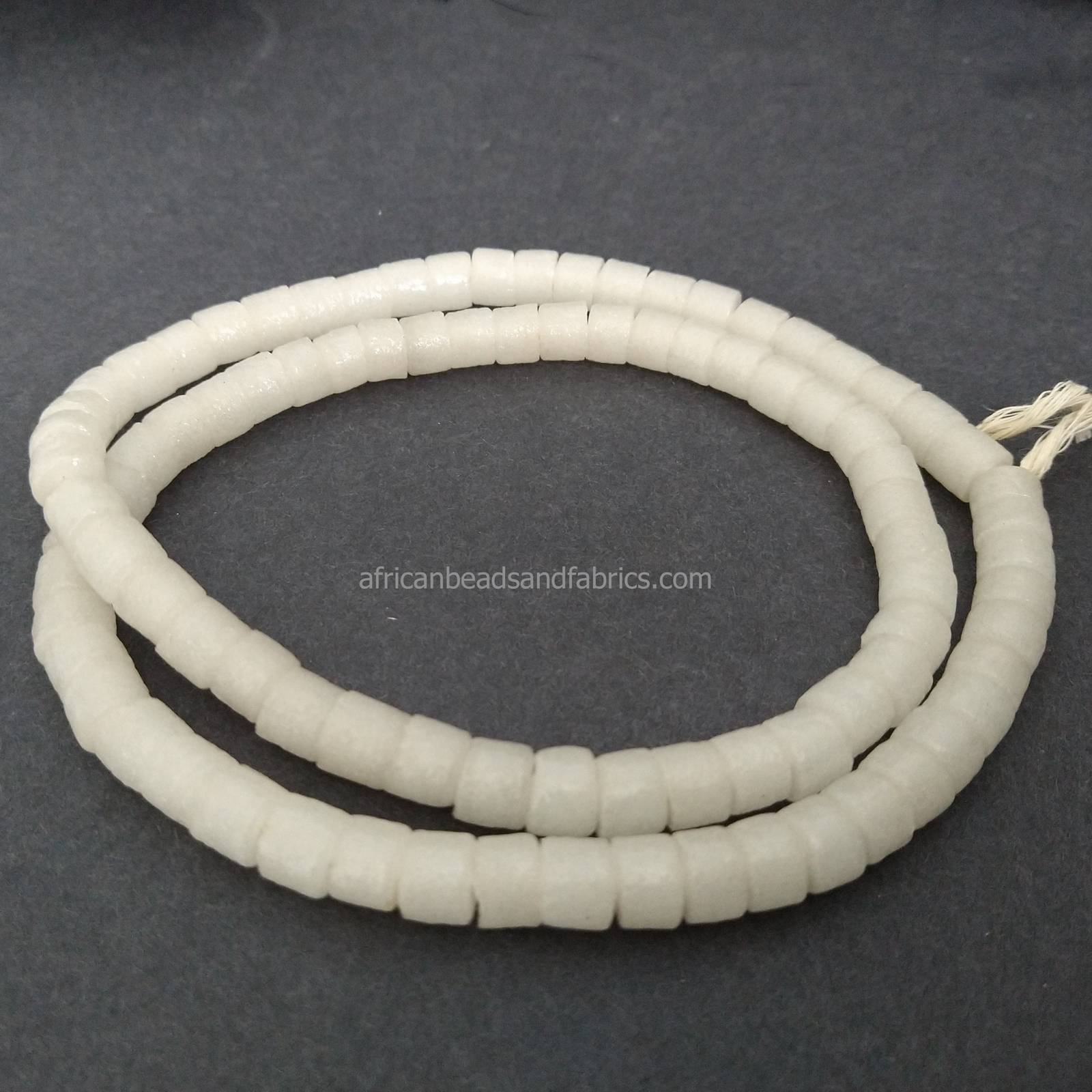 African-Recycled-Glass-Beads-frosty-white-7-to-8mm
