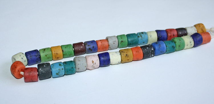African-beads-Ghana-Krobo-Powder-Glass-tubes-12-to-14mm-speckled–mixed