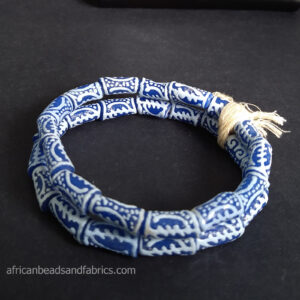 African-beads-Ghana-krobo-blue-adinkra-Gye-Nyame-tubes African-beads-Ghana-krobo-blue-adinkra-Gye-Nyame-tubes