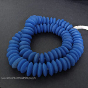 African-Beads-Ghana-Krobo-Ethnic-Recycled-Glass-Doughnut-Discs-20mm-blue African-Beads-Ghana-Krobo-Ethnic-Recycled-Glass-Doughnut-Discs-20mm-blue