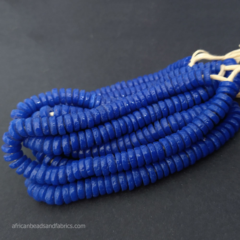 African-Beads-Ghana-Krobo-Recycled-Glass-deep-blue-10mm