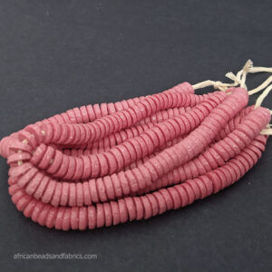 African-Beads-Krobo-Ghana-Recycled-Glass-Discs-deep-pink-10mm African-Beads-Krobo-Ghana-Recycled-Glass-Discs-deep-pink-10mm