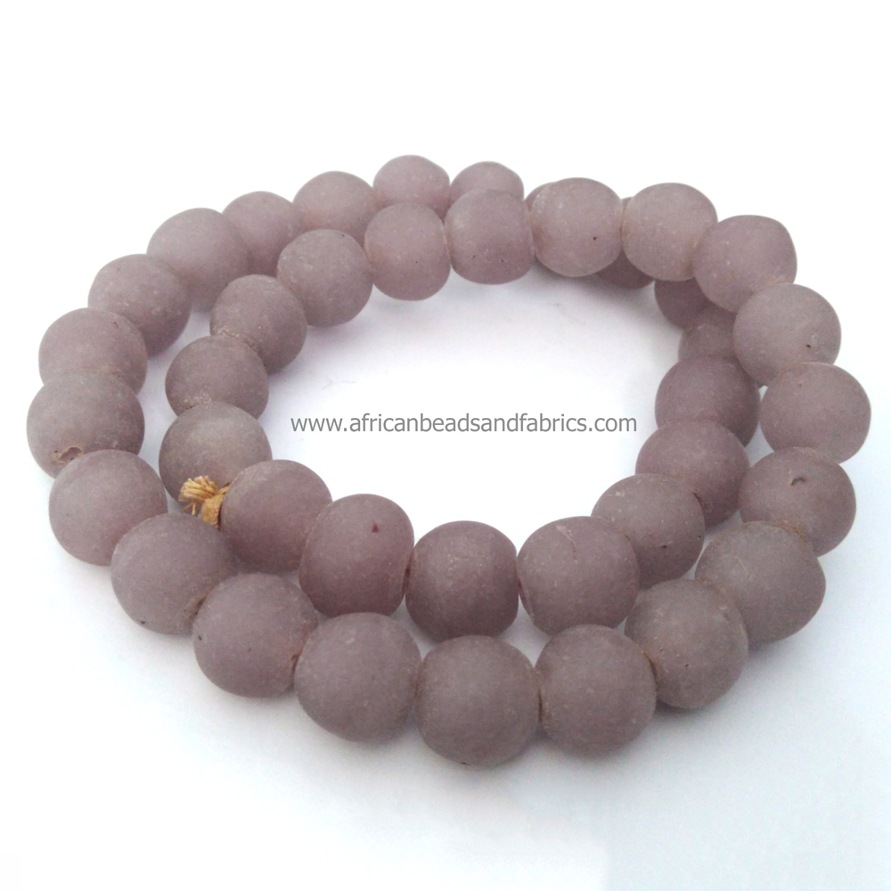 African-Beads-Recycled-Glass-Round-Krobo-Ghana-Palest-Lilac-18mm