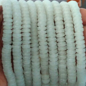 African-Disc-Beads,-Ghana-Krobo-Recycled-Glass,7-mm-Spacers,frosty-white African-Disc-Beads,-Ghana-Krobo-Recycled-Glass,7-mm-Spacers,frosty-white