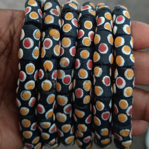 Recycled-Glass-Beads-African-Ghana-Krobo-Dotty-Black