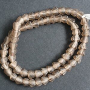 African-beads-Ghana-Krobo-Recycled-Glass-Flower-Fawn–top-view