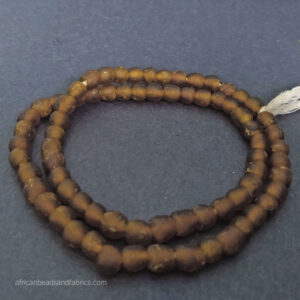African glass beads Krobo recycled glass golden brown 8mm African glass beads Krobo recycled glass golden brown 8mm