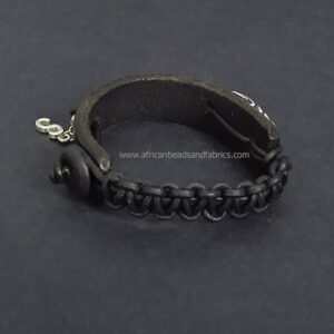 Black-Leather-bracelet-with-recycled-glass-bracelet-and-personalised-initial-2 Black-Leather-bracelet-with-recycled-glass-bracelet-and-personalised-initial-2