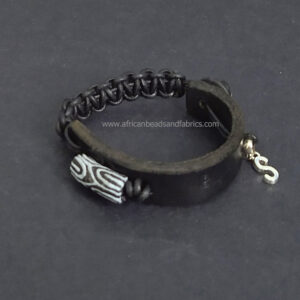 Black-Leather-bracelet-with-recycled-glass-bracelet-and-personalised-initial-3 Black-Leather-bracelet-with-recycled-glass-bracelet-and-personalised-initial-3