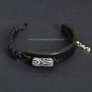 Black-Leather-bracelet-with-recycled-glass-bracelet-and-personalised-initial-4 Black-Leather-bracelet-with-recycled-glass-bracelet-and-personalised-initial-4
