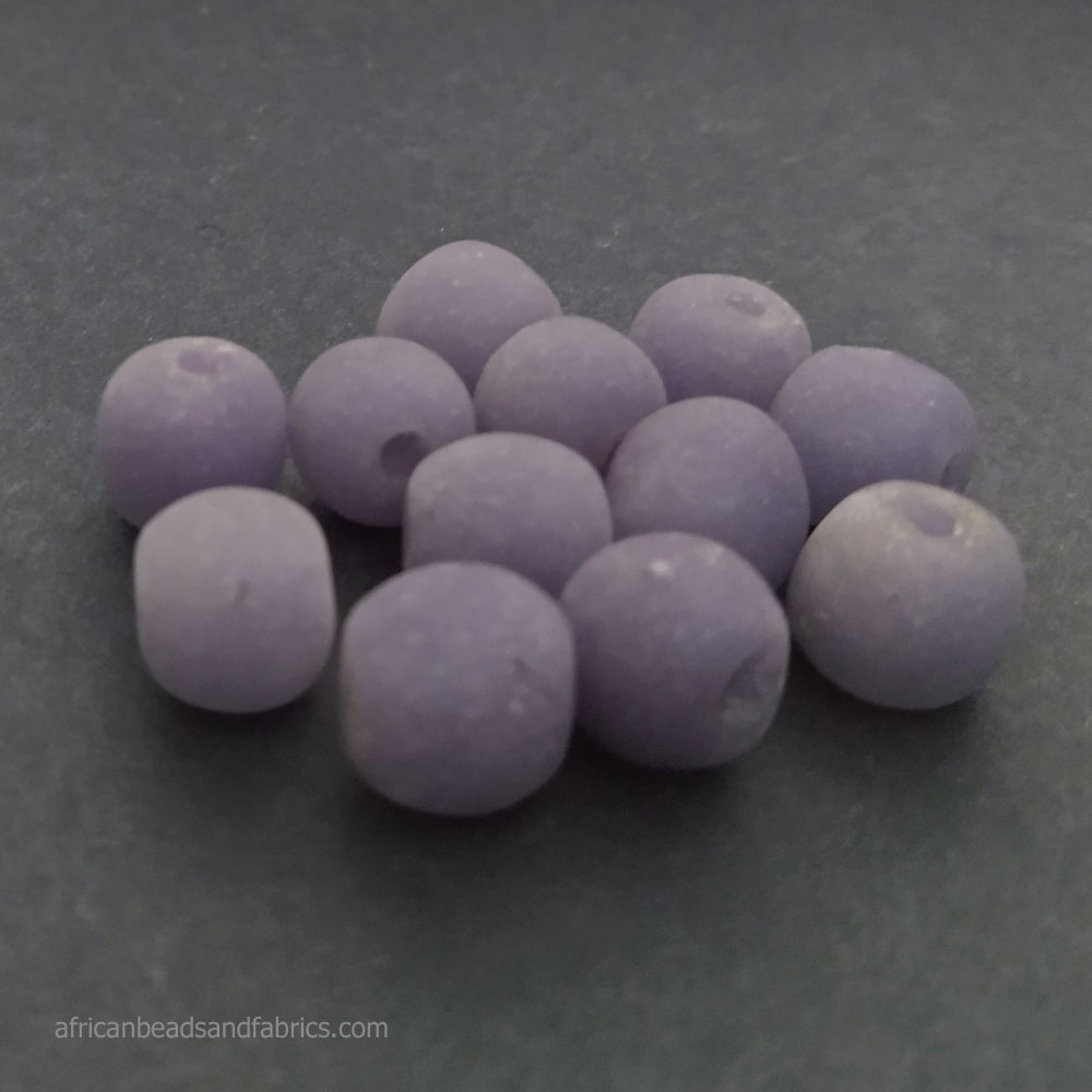 Large-African-Beads-Purple-Round-14-to-15mm-Handmade