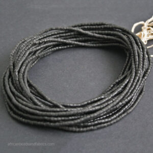 African seed beads Ghana Krobo Recycled Glass Black African seed beads Ghana Krobo Recycled Glass Black