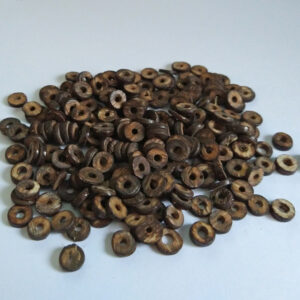 African-Beads-Kenyan-Bone-Dark-Brown-Disc-8-to-9mm-strand-loose
