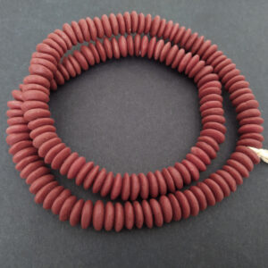 African-Beads-Ghana-Krobo-Ethnic-Recycled-Glass-Doughnut-Discs-10-to-11-mm-speckled-red African-Beads-Ghana-Krobo-Ethnic-Recycled-Glass-Doughnut-Discs-10-to-11-mm-speckled-red