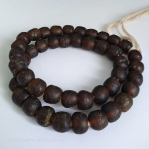 African-Beads-Ghana-Krobo-Recycled-Glass-Dark-Gold-14-mm- African-Beads-Ghana-Krobo-Recycled-Glass-Dark-Gold-14-mm-