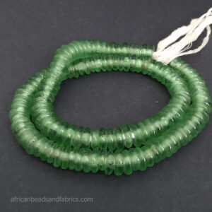 African-Beads-Ghana-Krobo-Recycled-Glass-Discs-Pale-Green-11-to-13mm African-Beads-Ghana-Krobo-Recycled-Glass-Discs-Pale-Green-11-to-13mm