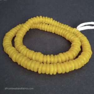 African-Beads-Ghana-Krobo-Recycled-Glass-Discs-cloudy-yellow-10mm African-Beads-Ghana-Krobo-Recycled-Glass-Discs-cloudy-yellow-10mm