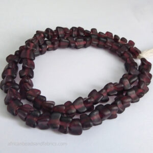 African-Beads-Ghana-Krobo-Recycled-Glass-Red-Grape-Triangle-7-to-8mm-red-grape African-Beads-Ghana-Krobo-Recycled-Glass-Red-Grape-Triangle-7-to-8mm-red-grape