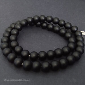 Balck Glass Beads 12mm round