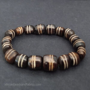 Beaded-Bone-Bracelet-Dark-Brown-and-Cream Beaded-Bone-Bracelet-Dark-Brown-and-Cream