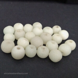 African-Beads-Ghana-Krobo-Recycled-Glass-15-to-16mm-off-white African-Beads-Ghana-Krobo-Recycled-Glass-15-to-16mm-off-white