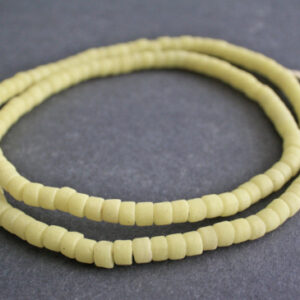 African-Beads-Ghana-Krobo-Recycled-Glass-4-to-5-mm-pale-yellow African-Beads-Ghana-Krobo-Recycled-Glass-4-to-5-mm-pale-yellow