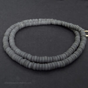 African-Beads-Krobo-Ghana-Recycled-Glass-Disc-Spacers-7mm-grey African-Beads-Krobo-Ghana-Recycled-Glass-Disc-Spacers-7mm-grey