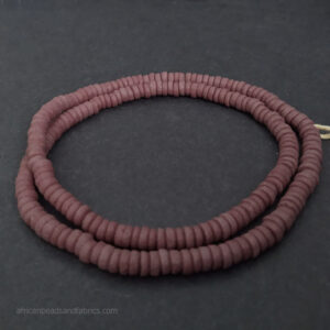 African-Beads-Krobo-Ghana-Recycled-Glass-Disc-Spacers-7mm-plum African-Beads-Krobo-Ghana-Recycled-Glass-Disc-Spacers-7mm-plum