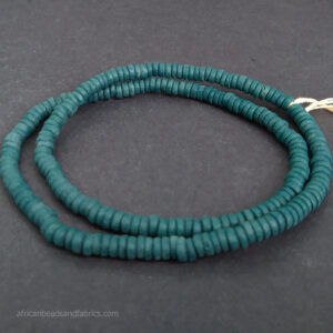 African-Beads-Krobo-Ghana-Recycled-Glass-Disc-Spacers-7mm-teal African-Beads-Krobo-Ghana-Recycled-Glass-Disc-Spacers-7mm-teal