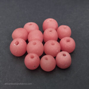 African Glass Beads Red 12 to 17mm Handmade African Glass Beads Red 12 to 17mm Handmade