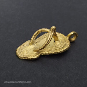 Akan Native Sandal Ahenema Brass Pendant Plain Akan Native Sandal Ahenema Brass Pendant Plain