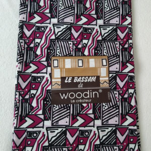 African-Fabric-Woodin-Ghana-Cotton-Black-White-Magenta-folded African-Fabric-Woodin-Ghana-Cotton-Black-White-Magenta-folded