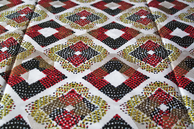 African-FabricWoodin-Ghanaian-White-Red-Gold