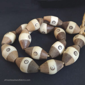 Bone and Wood Beads Large Bicones