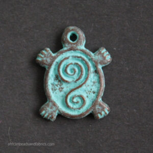 Greek Metal Turtle Pendant Nickel Free