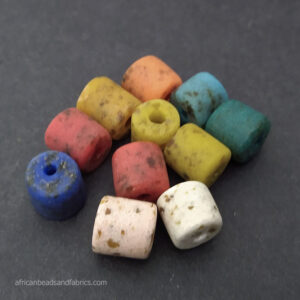 Chunky African Glass Tube Beads Mixed Lot 2