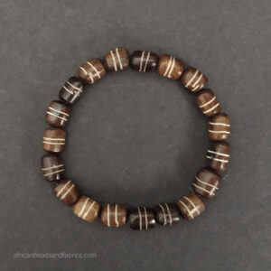 Beaded Bracelet Handmade Brown Bone 3 Beaded Bracelet Handmade Brown Bone 3
