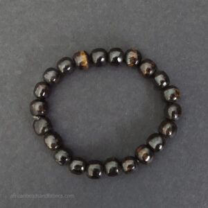 Mens Bracelet Dark Bone Beads 2 Mens Bracelet Dark Bone Beads 2