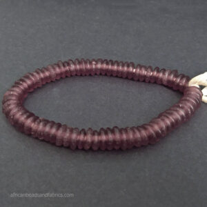 African Doughnut Recycled Glass Beads Krobo Ghana Purple African Doughnut Recycled Glass Beads Krobo Ghana Purple