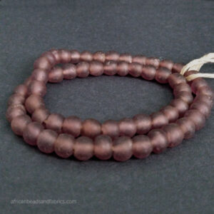 African Recycled Glass Beads Pale Plum 9 to 10mm African Recycled Glass Beads Pale Plum 9 to 10mm