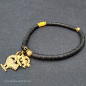 Stretchy Anklet with Adinkra Charms Stretchy Anklet with Adinkra Charms