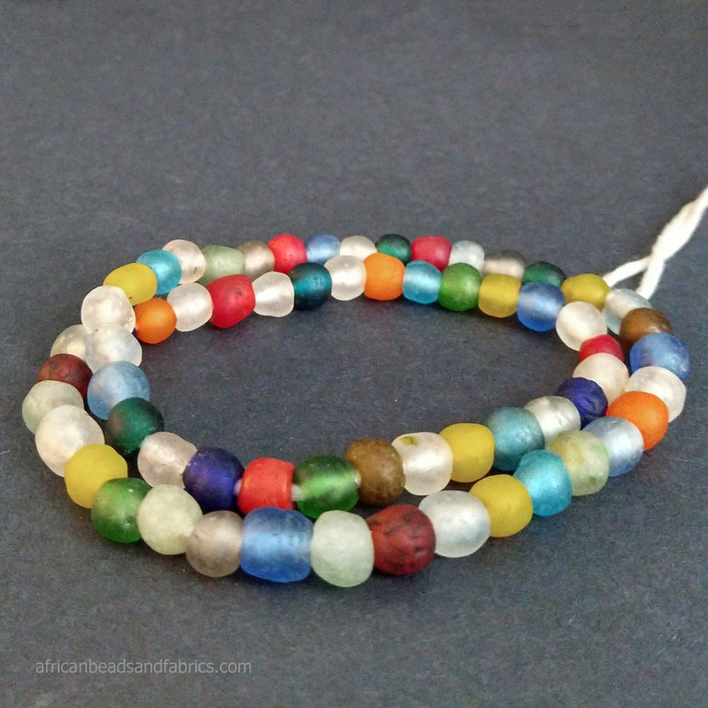 African Recycled Glass Beads Strand 1 African Recycled Glass Beads Strand 1