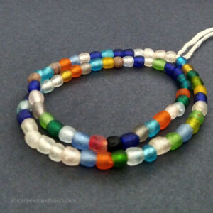 Small African recycled glass beads 7mm Strand 3 Small African recycled glass beads 7mm Strand 3