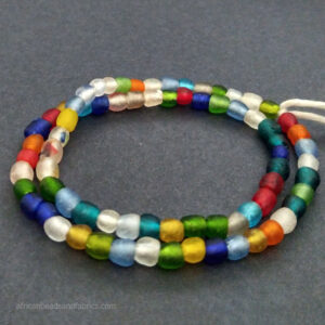 Small African recycled glass beads 7mm Strand 4 Small African recycled glass beads 7mm Strand 4