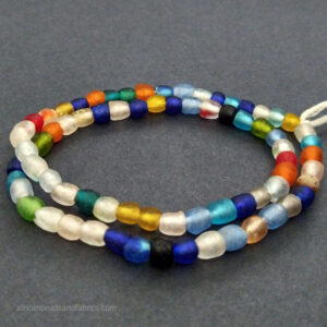 Small African recycled glass beads 7mm Strand 5 Small African recycled glass beads 7mm Strand 5