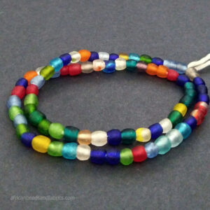 Small African recycled glass beads 7mm Strand 6 Small African recycled glass beads 7mm Strand 6
